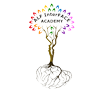The image shows a colorful tree-shaped sign with text on top, indicating some form of educational institution or program, likely related to early childhood education, given the context provided by the text  Early Childhood Education Academy.